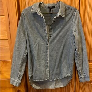Forever 21 Light Blue Denim Shirt